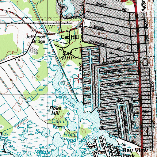 Topographic Map of Cat Hill Marsh, DE