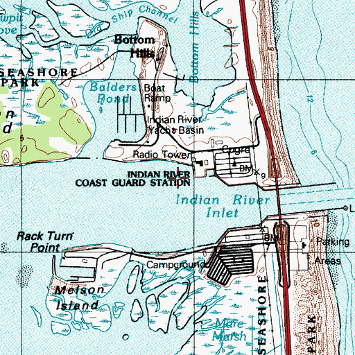 Topographic Map of Murray Marsh Cove, DE