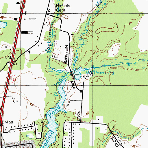 Topographic Map of Mayer Branch, MD