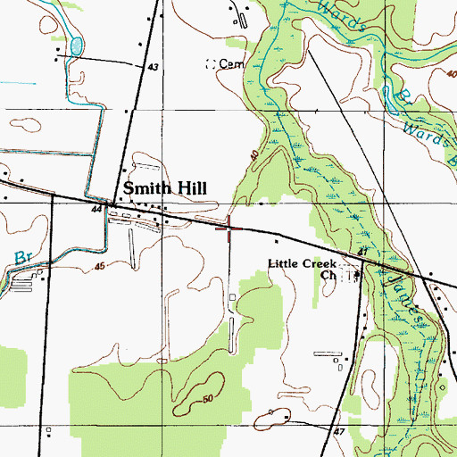 Topographic Map of Smith Hill, DE