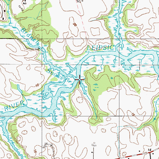 Topographic Map of Snows Branch, DE