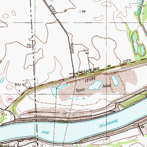 Topographic Map of Goose Point, DE