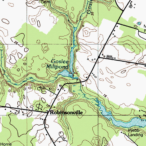 Topographic Map of Goslee Mill Pond Dam, DE