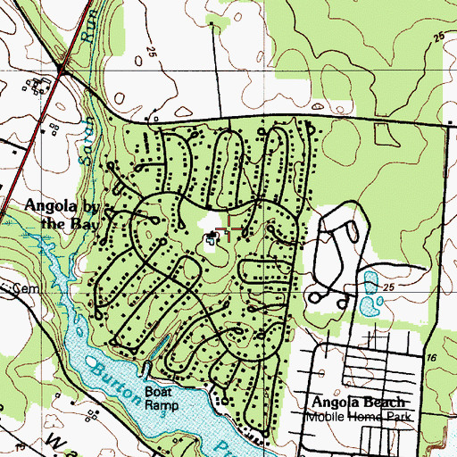 Topographic Map of Angola by the Bay, DE