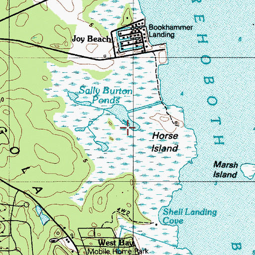 Topographic Map of Short Marsh, DE