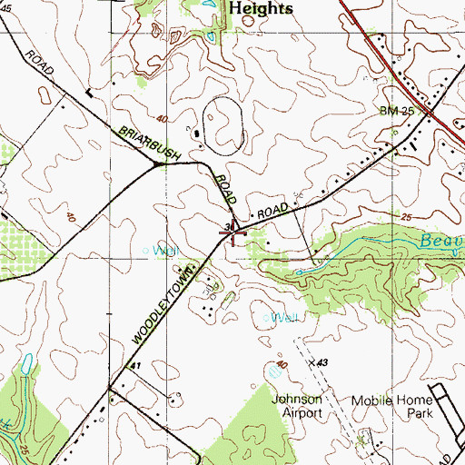 Topographic Map of Locustville, DE