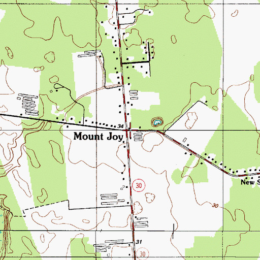 Topographic Map of Mount Joy, DE