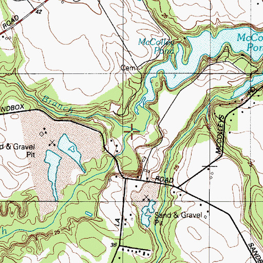 Topographic Map of Indian Branch, DE