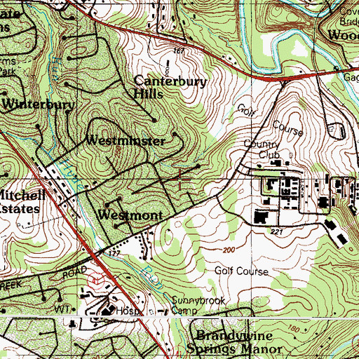 Topographic Map of Westminster, DE