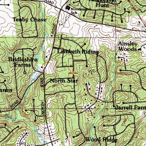 Topographic Map of North Star, DE