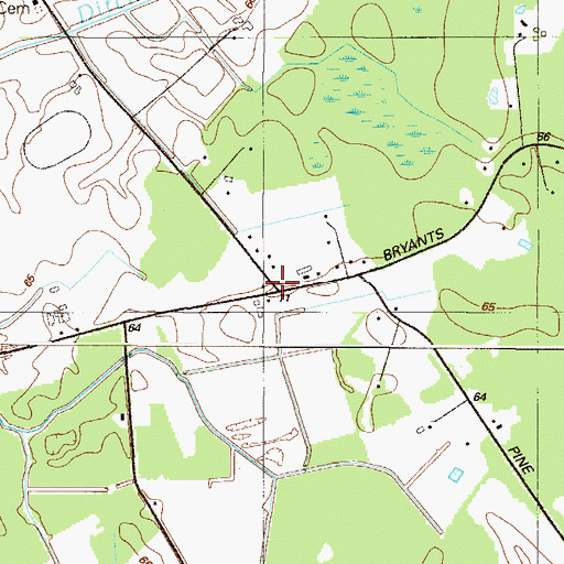 Topographic Map of Hourglass, DE