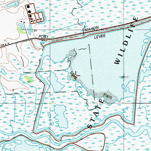 Topographic Map of Little Creek Wildlife Area, DE