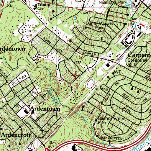 Topographic Map of Indian Field, DE