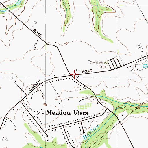Topographic Map of Taylors Corner, DE