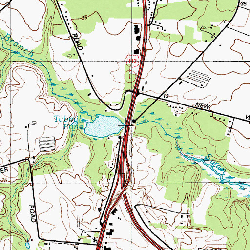 Topographic Map of Tubmill Pond Dam, DE