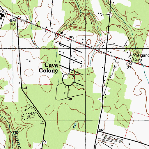 Topographic Map of Cave Colony, DE