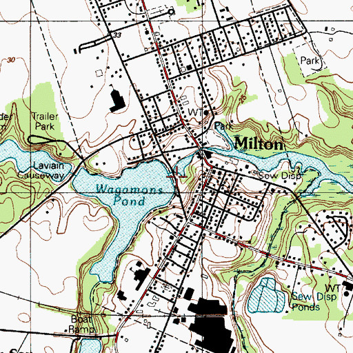 Topographic Map of Wagamons Pond Dam, DE