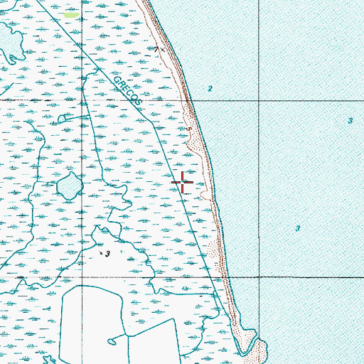 Topographic Map of Grecos Canal, DE