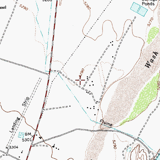 Topographic Map of Many Farms Dam, AZ
