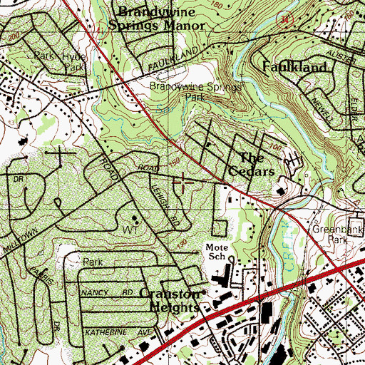 Topographic Map of Cooper Farm, DE