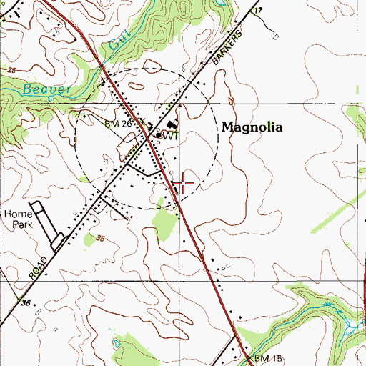 Topographic Map of Lindale House, DE