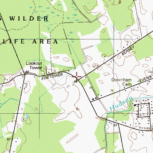Topographic Map of White Hall, DE