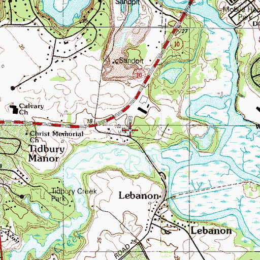 Topographic Map of Forest Landing, DE