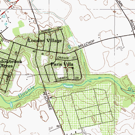 Topographic Map of Paris Villa, DE