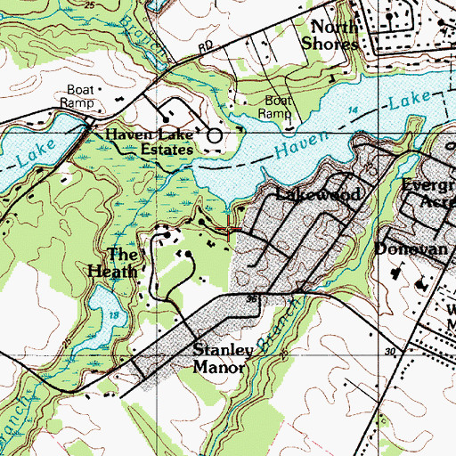 Topographic Map of The Heath, DE