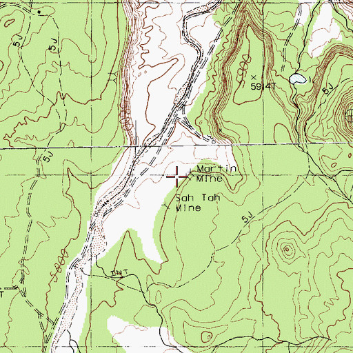 Topographic Map of Martin Mine, AZ