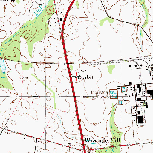 Topographic Map of Corbit, DE