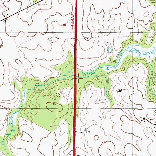 Topographic Map of Fiddlers Bridge, DE