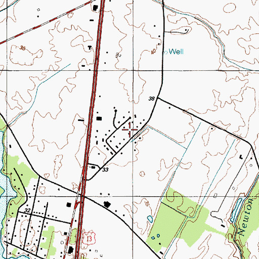 Topographic Map of Bryan Park, DE