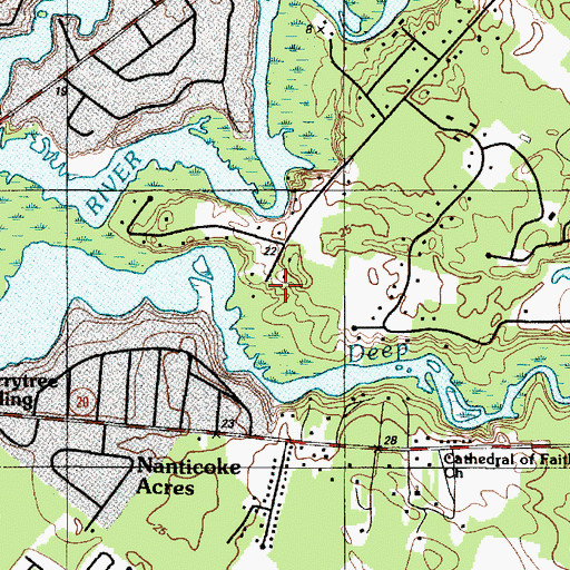 Topographic Map of Douglas Forge, DE