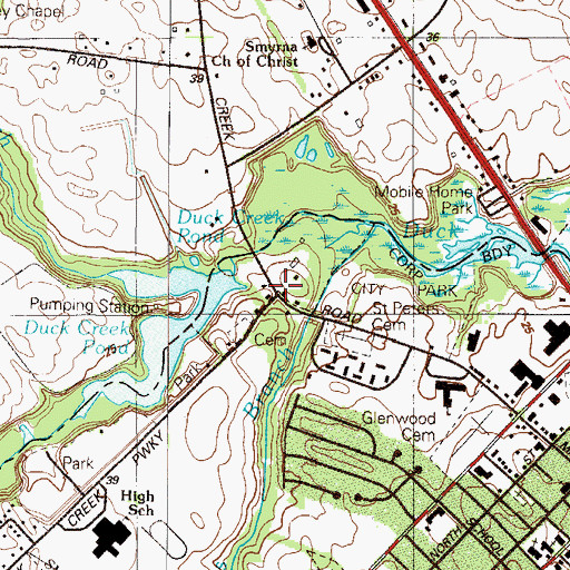 Topographic Map of Long Point Landing, DE