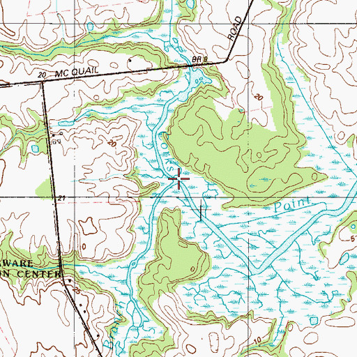 Topographic Map of Morris Branch, DE