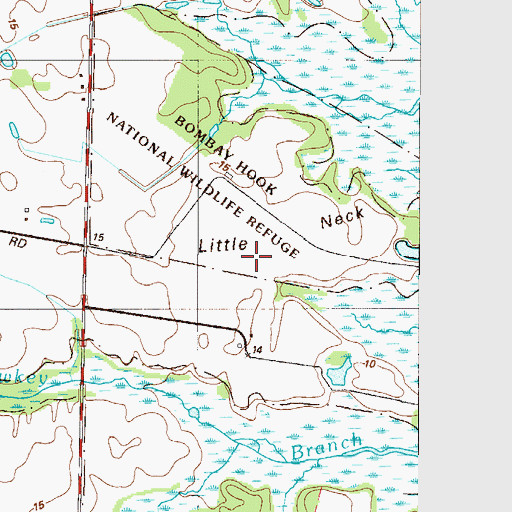 Topographic Map of Little Neck, DE