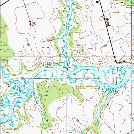 Topographic Map of Spruances Branch, DE