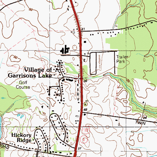 Topographic Map of Spruances Neck, DE
