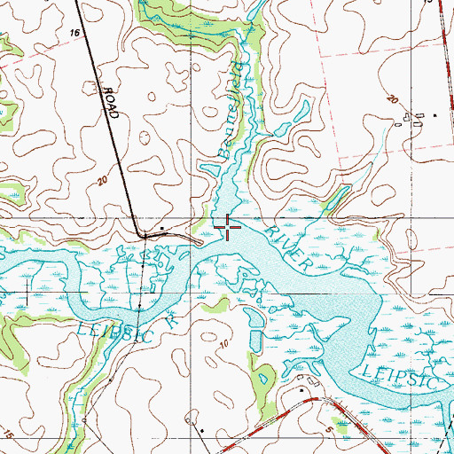 Topographic Map of Bennefield Branch, DE
