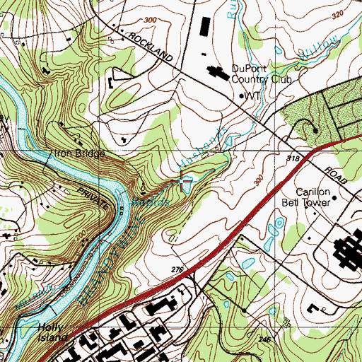 Topographic Map of Nemours Dam, DE