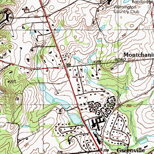 Topographic Map of West Farm, DE