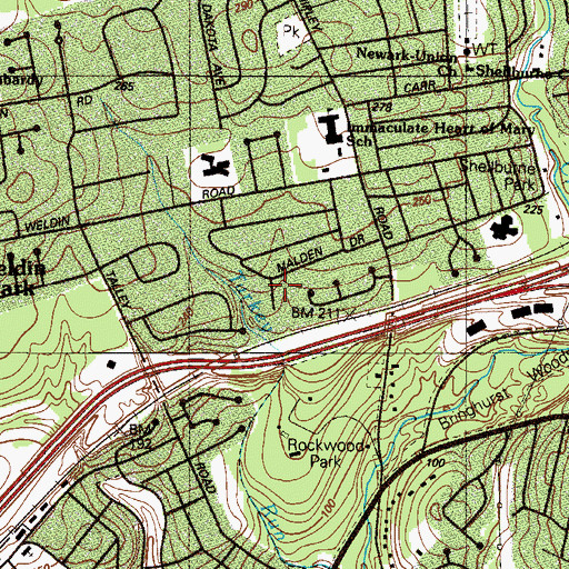 Topographic Map of Liftwood, DE