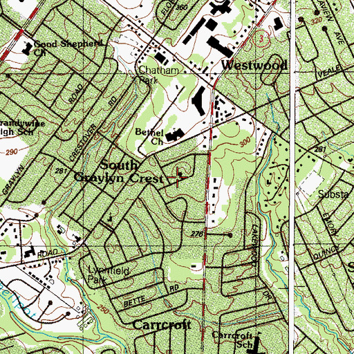 Topographic Map of Mayfield, DE