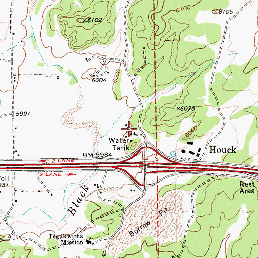 Topographic Map of Navajo Community Center, AZ
