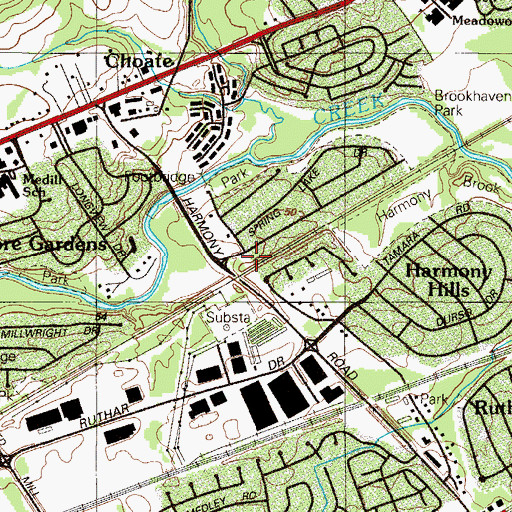 Topographic Map of Harmony, DE