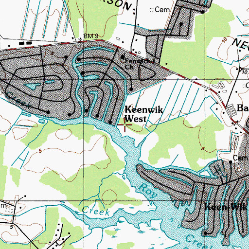 Topographic Map of Mattapany (historical), DE