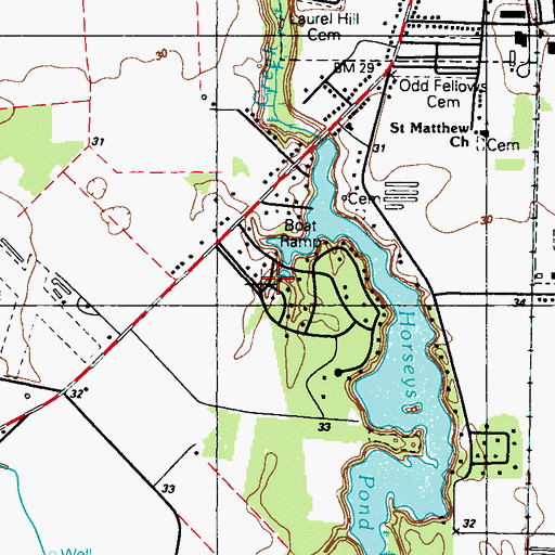 Topographic Map of Little Creek Hundred, DE