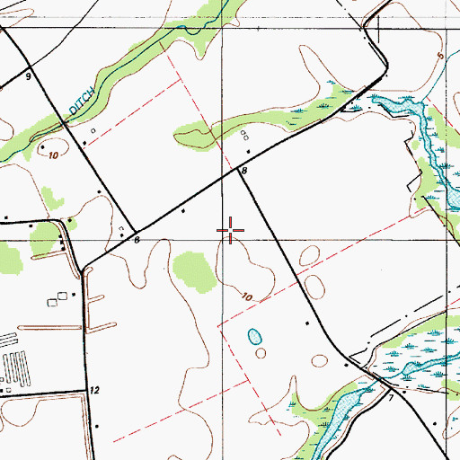 Topographic Map of Cedar Creek Hundred, DE