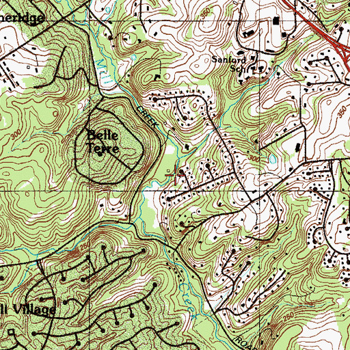 Topographic Map of Mill Creek Hundred, DE